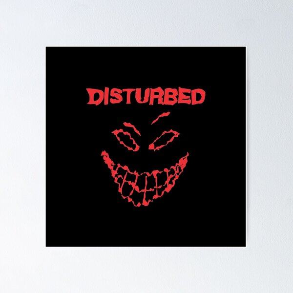 red disturbed smile Poster RB0301 product Offical disturbed Merch