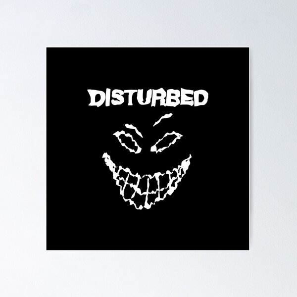 white disturbed smile Poster RB0301 product Offical disturbed Merch
