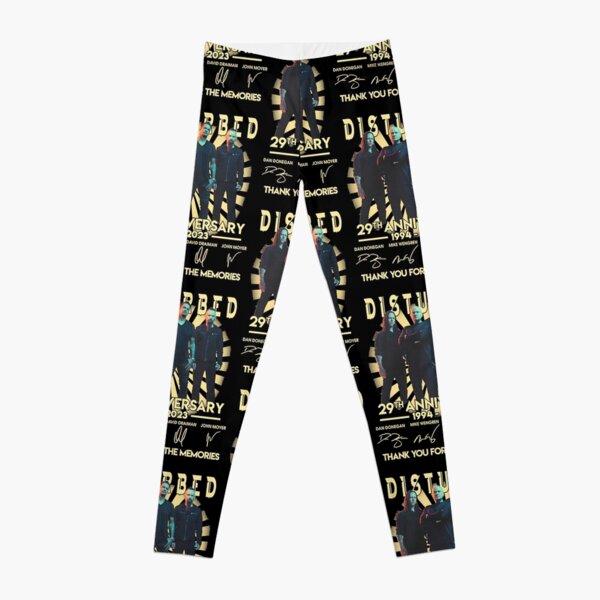 Disturbed Band 29th Anniversary 1994-2023 Thank You For The Memories Leggings RB0301 product Offical disturbed Merch