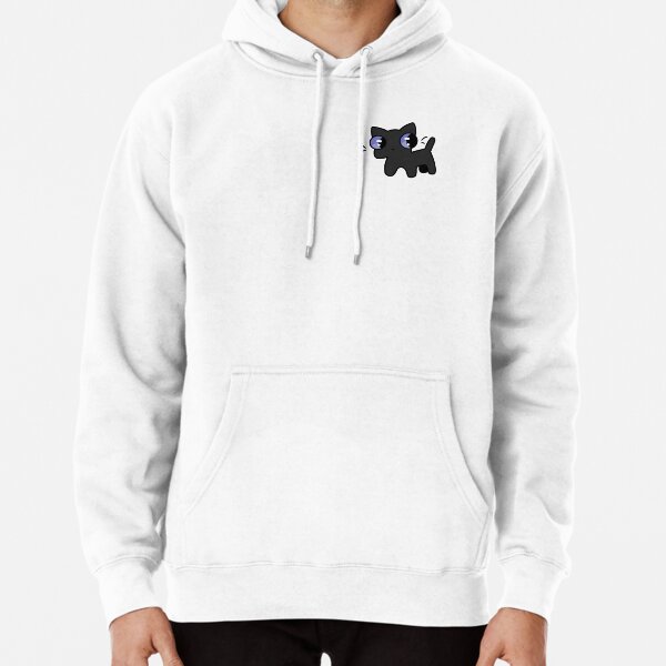 Black Disturbed Cat (Blue Eyed) Pullover Hoodie RB0301 product Offical disturbed Merch