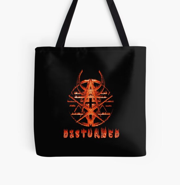flamed disturbed pentagram All Over Print Tote Bag RB0301 product Offical disturbed Merch