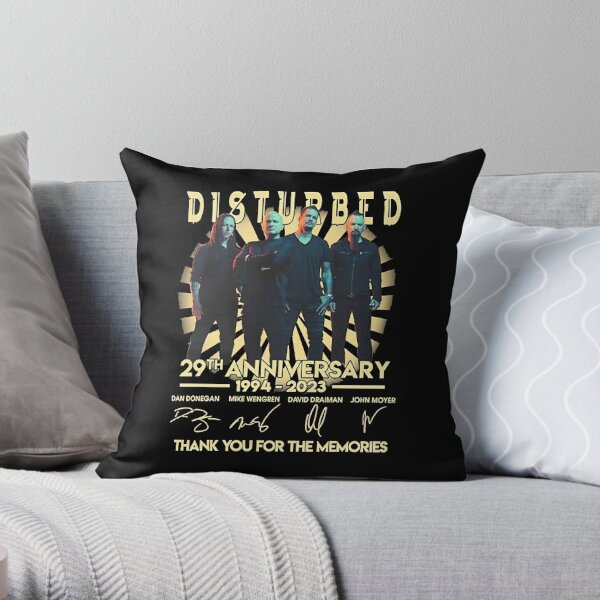 Disturbed Band 29th Anniversary 1994-2023 Thank You For The Memories Throw Pillow RB0301 product Offical disturbed Merch