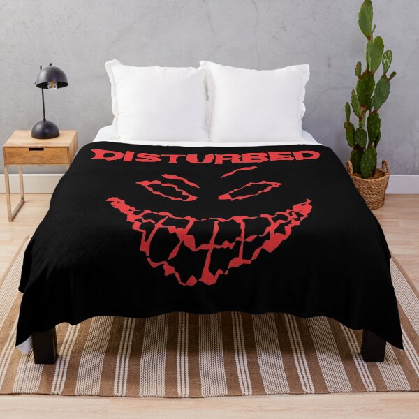 red disturbed smile Throw Blanket RB0301 product Offical disturbed Merch