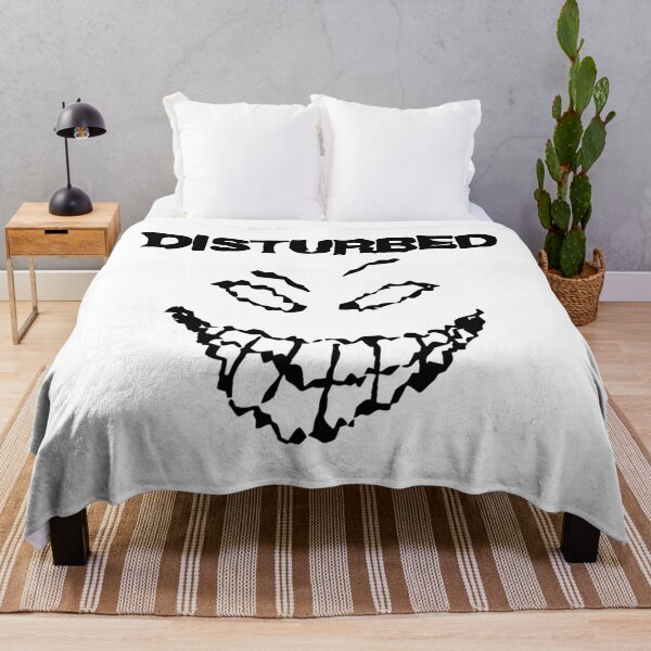 black disturbed smile Throw Blanket RB0301 product Offical disturbed Merch