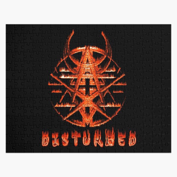 flamed disturbed pentagram Jigsaw Puzzle RB0301 product Offical disturbed Merch